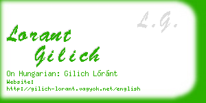 lorant gilich business card
